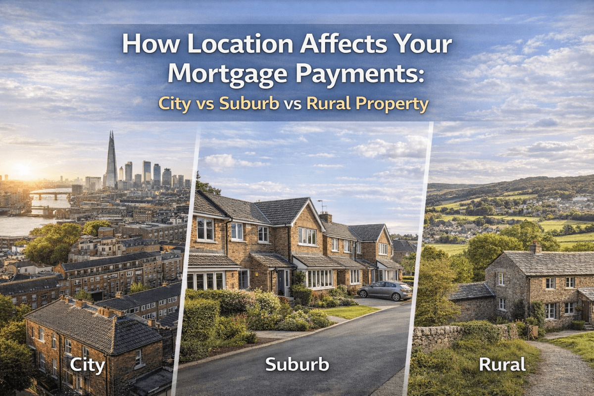 How Location Affects Your Mortgage Payments: City vs Suburb vs Rural Property